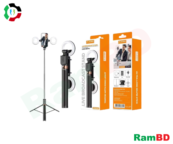 Plokama K9 Pro Double LED Selfie Stick Tripod